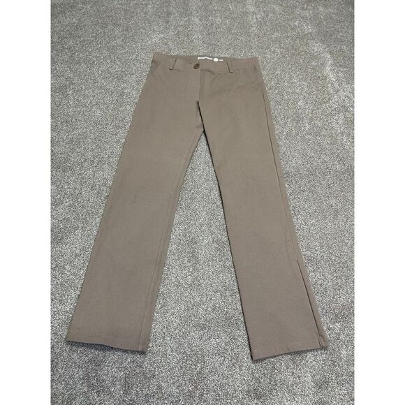 Betabrand Women sz small petite straight Dress Pant Yoga tan Stretch Pull On - Picture 4 of 12